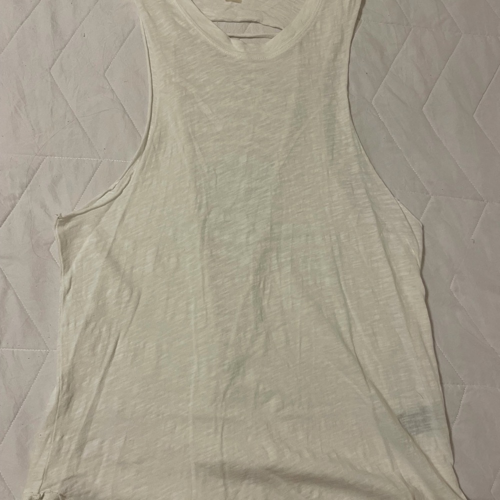 Women's White Muscle Tee